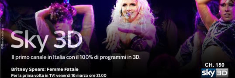 Britney a tutto live in 3D su SKY